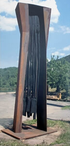 Eiche geschwärzt stahl, 2020, 255x66x31cm