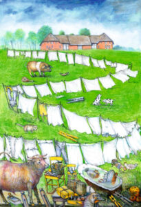 Windiger Tag, 2024, 62.3x42.5cm